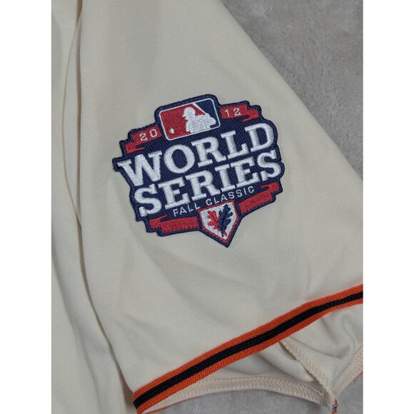 NWT 2012 World Series Patch San Francisco Giants Home Jersey Majestic Size L MLB - Picture 5 of 10